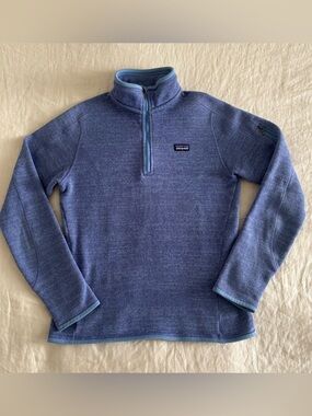 Patagonia Better Sweater 1/4 Zip Fleece Pullover Women’s Small Periwinkle Blue